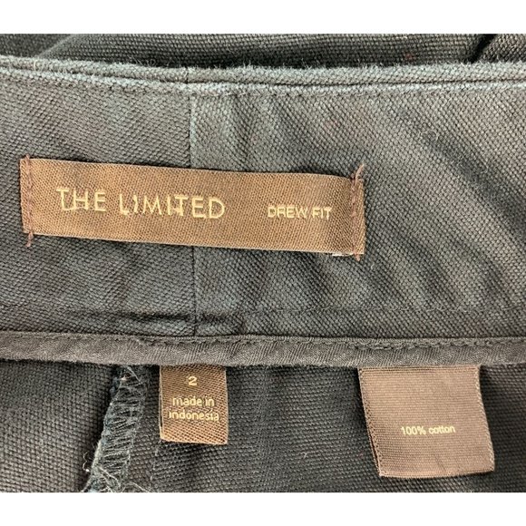 The Limited 2 Drew Fit Shorts Black Dress Cotton Mid 30" X 4.5" - Picture 3 of 3